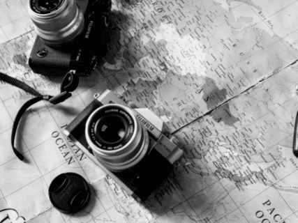 Fuji film Camera on Map