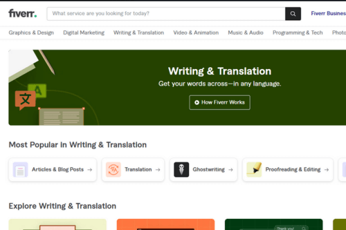 10 Entry-Level Digital Nomad Jobs for Beginners 15 Screenshot of the freelance platform Fiverr