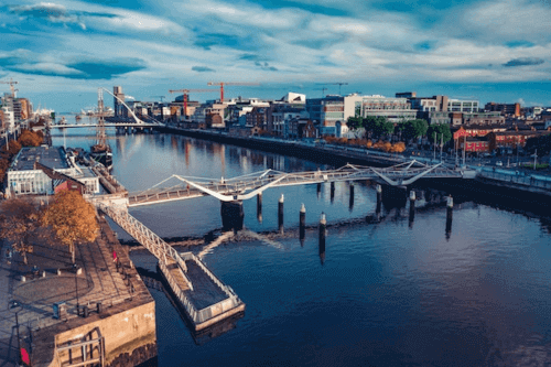 The 15 Best Places to Live in Europe - Eurotrip 2025! 9 Dublin, Ireland river and bridge