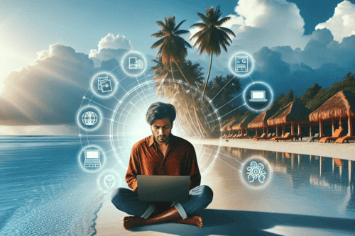 Online Business Ideas - Man working on laptop